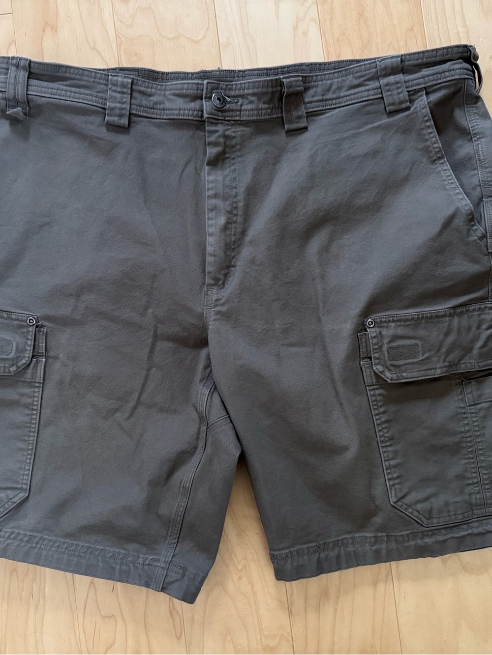Duluth Men’s 44 DuluthFlex Fire Hose Brown Canvas Spandex Shorts 13" Inseam